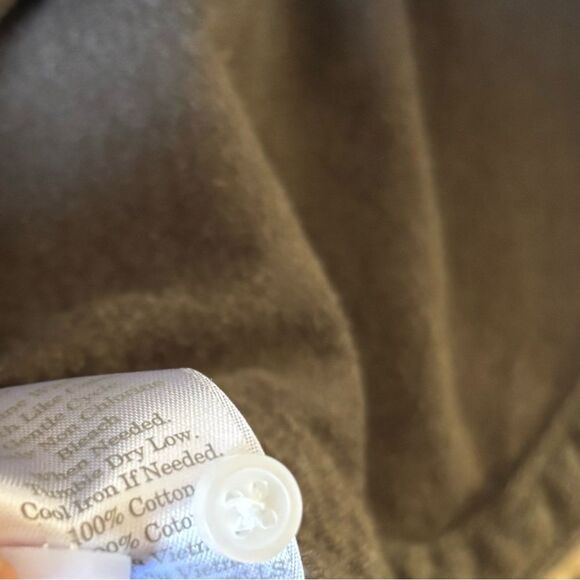 Everlane Mens Size Extra Large Olive Green Cotton Flannel Button Down Shirt - Picture 13 of 13